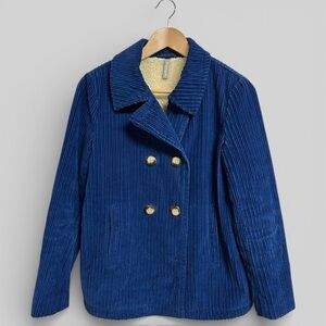 Hanna Anderson Women’s Corduroy Pea Coat Size Small